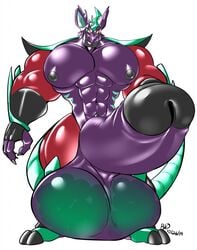 abs biceps bodybuilder furry furry_only hyper hyper_balls hyper_genitalia hyper_muscles hyper_penis hyper_testicles male male_focus male_only muscle muscles muscular muscular_arms muscular_ass muscular_back muscular_legs muscular_male muscular_thighs nidoking nipples pecs pokemon pokemon_(species) rxq veins veiny_penis