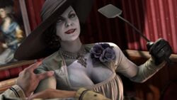 1girls 3d alcina_dimitrescu ethan_winters resident_evil resident_evil_8:_village sfw swatter