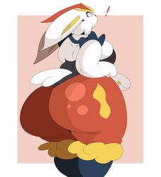 1girls anthro big_ass big_butt breasts bubble_butt bunnysuit castdraws_(artist) cinderace curvy fat_ass female female_cinderace female_pokemon furry huge_ass nintendo pokémon_(species) pokemon pokemon_ss side_view tagme