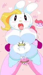 adventure_time ahe_gao cum_in_pussy cum_inside dream-cassette female fionna_the_human_girl from_behind heart-shaped_pupils hoshime huge_breasts looking_pleasured mob_face my_melody onegai_my_melody prince_gumball sanrio sex shortstack sweat tongue_out