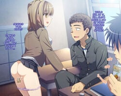 1girls 2boys after_rape after_sex clothed clothing cum cum_in_pussy cum_inside dialogue drinking_straw drinking_straw_in_mouth duo english_text female fully_clothed futase_hikaru hard_translated human juice_box light-skinned_female light-skinned_male light_skin male pale_skin panties panties_around_leg panty_pull rape school_uniform schoolboy schoolgirl sex text time_stop translated vaginal_penetration