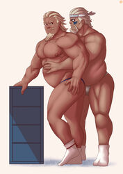 2boys anal anal_sex arm_support beard blonde_hair brothers cornrows dark-skinned_male dark_skin duo duo_focus facial_hair gay gay_sex goatee hugging hugging_from_behind killer_bee legwear male male_only mature mature_male melanin mostly_nude moustache muscular muscular_male naruto naruto_(series) naruto_shippuden raikage shirtless socks tabi thong topi5356 underwear voluptuous yaoi