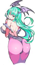 ass clothed clothing darkstalkers enpe female medium_breasts morrigan_aensland sideboob solo succubus tagme white_background