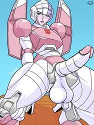 1futa arcee autobot balls big_balls big_penis blush breasts edit erection futa_only futanari goofywerm heartist high_heels humanoid humanoid_penis nude penis robot robot_girl solo spread_legs standing third-party_edit transformers transformers_g1