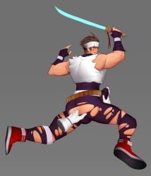 balls bara big_penis boner disembodied_hands erection erection_under_clothes fingering fingering_ass handjob hayato_kanzaki male male_only muscles muscular penis ripped_clothing scruffley star_gladiator