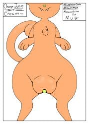 absurd_res alpog21_(artist) curled_tail domestic_cat ear felid feline felis female feral fur genitals green_nose happy hi_res hyper hyper_genitalia male mammal orange_body orange_fur orange_legs orange_paws orange_pussy orange_tail plump_labia presenting presenting_pussy pussy smile smiling_at_viewer solo standing tail trod