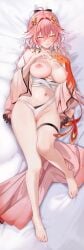 breasts breasts breats changli_(wuthering_waves) female girl nipples pink_hair pussy wuthering_waves