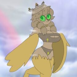 1girls air_island big_girl colossal_(my_singing_monsters) colossal_breasts female ghost_humper goggles in_the_air my_singing_monsters rocks_on_head self_upload sky zeffree_(my_singing_monsters)