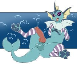 1boy balls big_penis blue_body blue_pawpads canine_penis claws cock colored_sketch commission commission_art dick digital_drawing_(artwork) digital_media_(artwork) dorsal_fin eyelashes eyeshadow feet femboy femboy_focus femboy_only feral feral_focus feral_male feral_only hi_res high_resolution highres hind_legs hindlegs hindpaw kai_(marrionette) knotted_cock knotted_dick knotted_penis leggings legs_spread male male_feral male_focus male_only male_pokemon open_mouth pawpads paws penis pink_penis pokemon pokemon_(species) purple_eyes purple_eyeshadow simple_background sketch solo solo_femboy solo_feral solo_focus solo_male spread_legs stockings striped_legwear tail tail_fin toe_claws toes tongue vaporeon