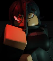 1girls 3d baseplate breasts gun koy_(vanilla1145) original_character roblox robloxian solo_female tagme vanilla1145