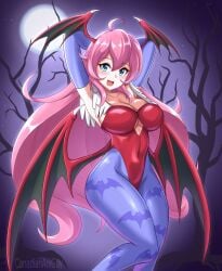 1girls big_breasts breasts canadiananiguy cosplay curvy_figure cute_girl darkstalkers female female_only head_wings large_breasts lilith_aensland_(cosplay) original_character pink_hair sophie_(canadiananiguy) thick_thighs wings