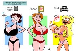 3girls big_breasts bikini bra female large_breasts oviidraws