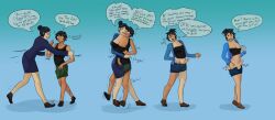 1boy 1girls breasts breasts_out clothed clothing comic conjoined domination_loss female femboy ftm_transformation fully_clothed fusion futanari human intersex light-skinned_female light_skin male merge merged merging nipples partially_clothed penis rauchus sequence tan tan-skinned_male transformation