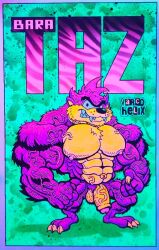 abs balls bara biceps fur furry glans lighting_effects looking_at_viewer looney_tunes muscles muscular naked pecs penis taz_(looney_tunes) tazmanian_devil tits traditional_art traditional_media varco_helix_(artist) veins veins_on_dick