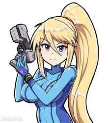 samus aran from metroid by canadiananiguy