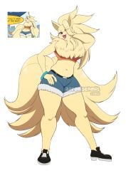 1girls anthro belly belly_button bra clothed clothing creatures_(company) female female_focus female_only fur furry furry_female furry_only game_freak generation_1_pokemon hips nine_tailed_fox ninetales nintendo pokémon_(species) pokemon pokemon_(species) pokemon_rgby tail the_k9_team theaaronschmit thick_thighs thighs wide_hips