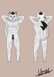 abs absurd_res animal_genitalia animal_penis balls canid canine canis erection fur genitals h3ll0m1st3r hair hi_res knot looking_at_viewer male mammal markings multicolored_body multicolored_fur muscular muscular_male nude penis solo tail two_tone_body two_tone_fur viko_melnyk white_body white_fur wolf