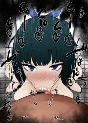1boy 1girls :>= bare_shoulders big_penis blowjob blowjob_face blue_eyes blush braid censored detailed_background drooling eyelashes fellatio female green_hair heart human indoor inside kurotama kusuriya_no_hitorigoto long_hair looking_at_viewer male male_pov maomao_(kusuriya_no_hitorigoto) oral oral_sex penis room saliva shiny shiny_skin sketch skirt sound_effects squatting sweat text tied_hair tongue_out vacuum_blowjob vacuum_face vacuum_fellatio vacuum_oral vacuum_suck vein veins veiny veiny_penis