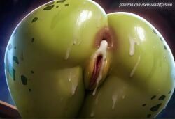 after_anal after_sex ai_generated anus ass_focus baldur's_gate_3 bent_over cum_in_ass dnd dripping dungeons_and_dragons fat_ass forgotten_realms from_behind green_skin lae'zel monster_girl pointy_ears sensualdiffusion