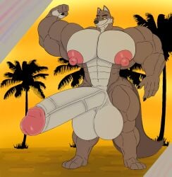 abs anthro balls biceps big_balls big_biceps big_muscles big_pecs big_penis canid canine canis dreamworks flexing fluffy fluffy_tail genitals half-erect hehdgd hi_res huge_balls huge_cock huge_muscles huge_pecs hyper hyper_balls hyper_biceps hyper_genitalia hyper_muscles hyper_pecs hyper_penis male mammal mr._wolf_(the_bad_guys) muscular muscular_anthro muscular_arms muscular_male narrowed_eyes nipples pecs penis solo tail the_bad_guys vein veiny_penis wolf