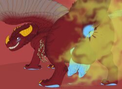 2_penises aetherxov animal_genitalia animal_penis anus ass b0b_dergarius balls big_anus big_butt blue_anus blue_pawpads blue_penis bodily_fluids dragon dripping erection facial_horn fart fart_cloud fart_fetish faux_gaping feral fur genital_fluids genitals green_fart_cloud hemipenes hi_res horn male mane multi_genitalia multi_penis mythological_creature mythological_scalie mythology nose_horn pawpads penis perineum precum precum_drip presenting presenting_anus raised_tail red_body red_fur red_mane red_scales scales scalie solo tail yellow_horn yellow_nose_horn