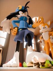 3d 5_toes absurd_res anthro bandai_namco digital_media_(artwork) feet feetymcfoot female foot_fetish foot_focus foot_play furry group hi_res idw_publishing klonoa klonoa_(series) male male/female male_foot_fetish micro sega size_difference sonic_(series) sonic_the_hedgehog_(comics) sonic_the_hedgehog_(idw) sonic_the_hedgehog_(series) surge_the_tenrec tails toes trio underfoot