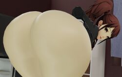 1girls 3d ass ass_focus atlus back_view blender bottomless bubble_butt female female_only huge_ass kujikawa_rise light-skinned_female long_hair looking_at_viewer mr_chazz80 persona persona_4 presenting_ass solo tagme thick_thighs twintails wide_hips