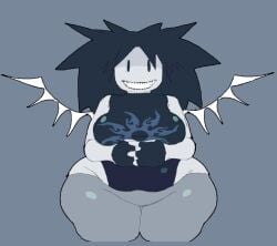 black_hair clothed_male forsaken_(roblox) male nonbinary roblox roblox_game robloxian tagme tail thicc_thighs thick_thighs two_time_(forsaken) white_skin wings witchkatte