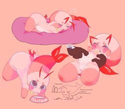 amputee budding_breasts cosmo_(dandy's_world) cuntboy dandy's_world dog_bowl dog_collar intersex shrimpo_(dandy's_world) shrimpopussy tailwag