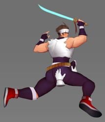 balls bara big_penis boner disembodied_hands erection erection_under_clothes handjob hayato_kanzaki male male_only muscles muscular penis scruffley star_gladiator