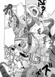 2008 2girls censored comic doujinshi elpeo_ple female greyscale gundam gundam_zz japanese_text monochrome multiple_girls ple_two text tomoshibi_hidekazu