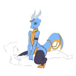 ahe_gao animated animated_png duo female flat_chested frame_by_frame horn human humanoid lizard looking_pleasured male male/female mammal neckwear reptile ring scalie sex thegooper vaginal_penetration