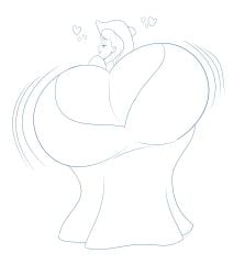 1girls ass ass_bigger_than_head bootijuse butt_bigger_than_head disney gigantic_ass gigantic_butt heart hearts hyper_ass hyper_butt line_art melody_time shaking_ass shaking_butt slue-foot_sue