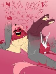 anonymous_male artist_sona cum cum_in_pussy cum_trail cumming cumming_while_penetrating cuntboy demon demon_boy femboy intersex jul1ant00ns legs_up moaning pinned pinned_down pinned_to_floor sona stockings