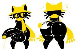 2d ass balls deadsector femboy furry hand_on_ass hand_on_butt hips_wider_than_shoulders huge_ass huge_balls huge_butt huge_penis hung_femboy male male_only niko_(oneshot) oneshot penis precum self_upload solo testicles