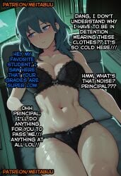 abs ai_generated alternate_costume aqua_hair armchair artist_name averting_eyes bare_arms bare_shoulders black_bra black_hair black_panties blue_eyes blue_hair blush bow bow_bra bow_panties bra breasts byleth_(fire_emblem) byleth_(fire_emblem)_(female) caption captioned chair cleavage closed_mouth collarbone comic computer couch cowboy_shot desk embarrassed english_text engrish_text feet_out_of_frame female fire_emblem fire_emblem:_three_houses floral_print frilled_bra green_hair groin hair_between_eyes implied_yuri indoors keyboard_(computer) lace lace-trimmed_bra lace-trimmed_panties lace_bra lace_panties lace_trim laptop large_breasts lingerie livestream long_hair looking_at_viewer looking_to_the_side lying medium_breasts medium_hair meitabuu meme midriff monitor muscular muscular_female navel nervous_sweating nose_blush office office_chair on_back on_chair on_couch panties parted_lips patreon_username profanity ranguage reclining screen shiny_skin short_hair sidelocks sideways_glance sitting solo speech_bubble sticky_note stomach sweat sweatdrop swivel_chair talking text_focus thick_thighs thighs toned turning_head twitter_strip_game_(meme) typo underwear underwear_only very_sweaty watermark web_address wet window