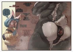 2futas anthro anus balls breasts bunny furry futa_on_futa goat horsecock horsecock_futanari monster_girl sintet6 vivian_(leodamodeler)