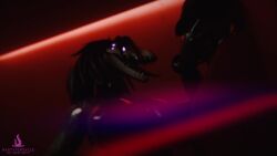 1boy 1grils 3d big_breasts furry human male/female monster_girl nastytentaclee nipples penis scp-682 scp682 scp_foundation sex skull sound tagme video