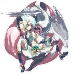 .hack .hack//g.u. artist_request capcom crossover flying_wyvern haseo khezu monster_hunter source_request