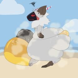 anthro anthro_only antlers ass balls beach big_balls big_butt big_penis bikini bikini_bottom bikini_top bodily_fluids bottomwear clothing deer genitals gold_bikini hi_res hollowedwood hooves horn huge_balls huge_butt huge_cock hyper hyper_balls hyper_butt hyper_genitalia hyper_penis machine male male_focus male_only mammal musk musk_clouds musky_balls musky_butt musky_penis new_world_deer penis protogen reindeer small_but_hung solo sweat sweaty_balls sweaty_butt sweaty_genitalia swimwear tight_bottomwear tight_clothing two-piece_swimsuit