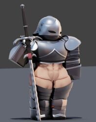 1girls 3d cosplay female knight original_character pussy roblox robloxian tagme thighs vanilla1145 vanilla_(vanilla1145)