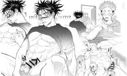 2boys anal anal_sex anal_sex ass ass_focus black_eyes black_hair blush brother brothers choso_kamo duo duo_focus fucked_from_behind fucked_silly incest itadori_yuuji jujutsu_kaisen light-skinned_male light_skin male male/male male_penetrated male_penetrating male_penetrating_male muscles muscular muscular_male older_male open_mouth pecs pectorals penetration pink_hair sex sweat tongue tongue_out yaoi