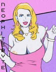 1girls 20th_century_studios american_dad breasts disney female francine_smith large_breasts milf neophite-byte nip_slip solo