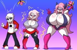 1boy 1girls 2021 bimbo bimbofication breast_expansion breasts clothing dave_strider female gender_transformation genderswap_(mtf) hair_growth high_heel_boots homestuck huge_ass huge_breasts identity_death leotard long_hair looking_at_viewer ms_paint_adventures mtf_transformation open_mouth pink_eyes pink_hair prinnydood rule_63 short_hair sunglasses thick_thighs transformation transformation_sequence wand white_hair white_skin wide_hips