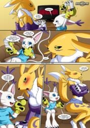 dialogue digihentai digimon digimon_adventure digimon_tamers dirty_gamers gatomon interspecies palcomix renamon