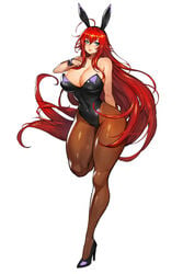 big_breasts blue_eyes bunnysuit gurimjang high_school_dxd red_hair rias_gremory