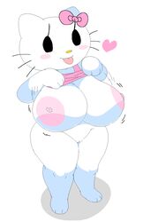 big_areola big_nipples bottomless bottomless_skirt cassettedream chubby dream-cassette dress_lift erect_nipples female hello_kitty hello_kitty_(character) hello_kitty_(series) hoshime huge_areolae huge_breasts huge_nipples jiggle kitty_white mob_face pink_nipples pussy sanrio shirt_lift shortstack tongue_out upskirt