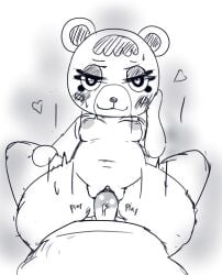 animal_crossing bear blush breasts darky03 female heart heart-shaped_pupils nintendo penis pussy sex sound_effects tammy_(animal_crossing) thick_thighs vaginal_penetration video_games wide_hips