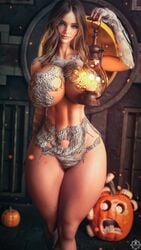 1girls 3d aero3dx artist_name athletic athletic_female big_breasts breasts busty female fit fit_female halloween halloween_costume hips hourglass_figure huge_breasts human large_breasts legs light-skinned_female light_skin lips mirage3dx olivia_(aero3dx) original original_character shiny shiny_skin slushe_(website) thick_legs thick_thighs thighs voluptuous waist watermark wide_hips