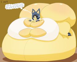 2022 animal_crossing ankha ankha_simpson_(user3345) ass big_breasts breasts cleavage english_text female huge_breasts hyper_pregnancy nintendo pregnant tagme text thick_thighs thighs user3345 wide_hips